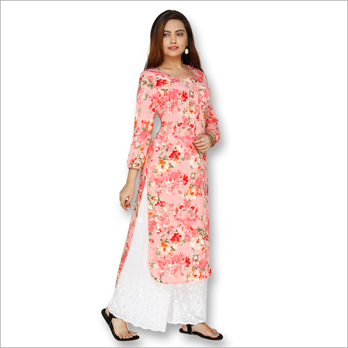 Ladies Printed Kurtis With Palazzo